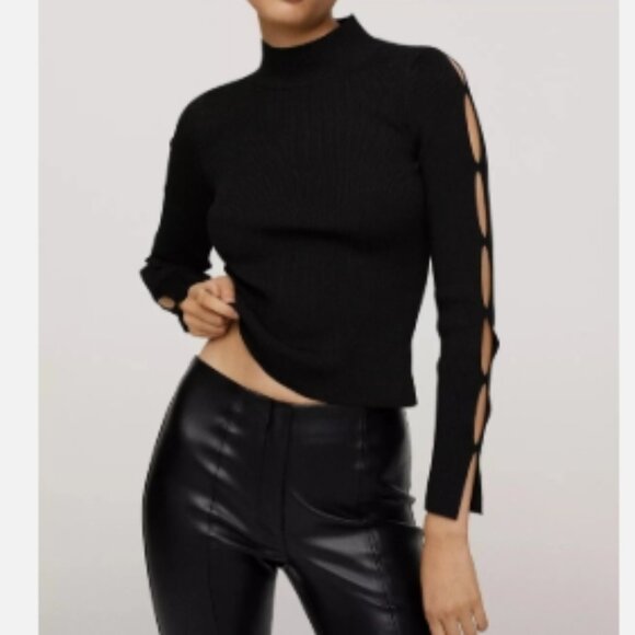 MANGO Women's Leather-Effect Leggings with Split Hems Size S - Picture 16 of 16